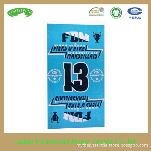 custom logo printed full printing microfiber beach towel